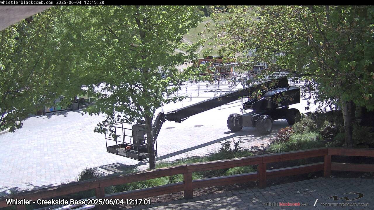 Webcam frame from Whistler - Creekside Base at 2025/06/04 12:00