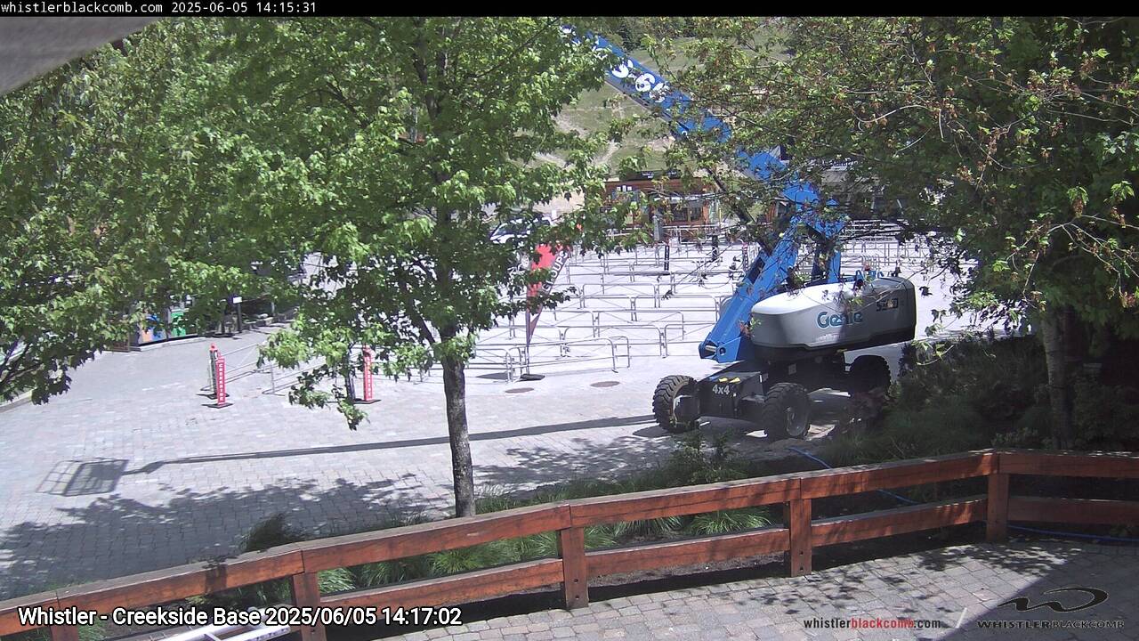 Webcam frame from Whistler - Creekside Base on 2025/06/05