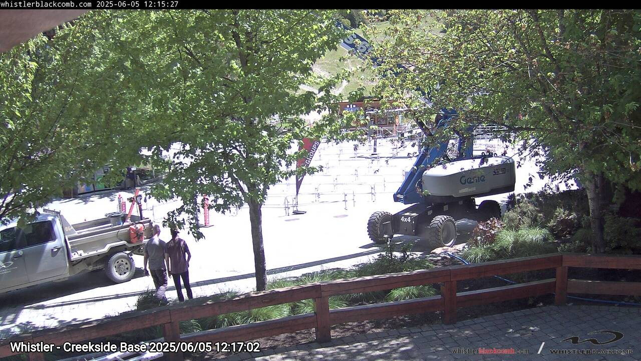 Webcam frame from Whistler - Creekside Base at 2025/06/05 12:00