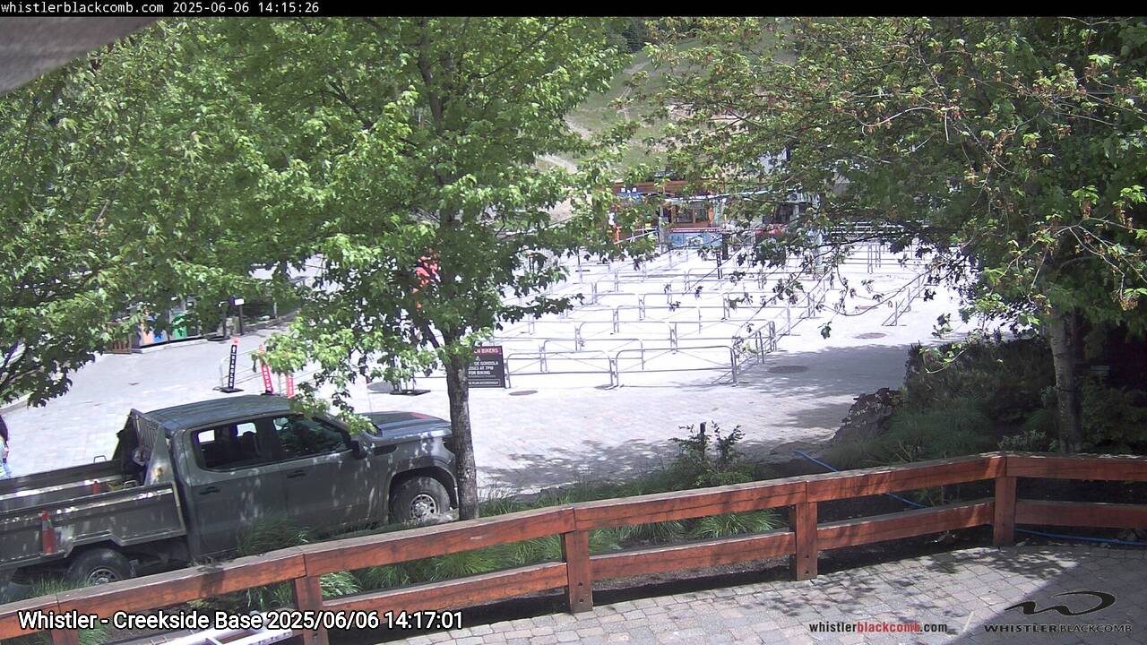 Webcam frame from Whistler - Creekside Base on 2025/06/06