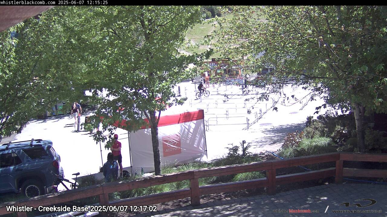 Webcam frame from Whistler - Creekside Base at 2025/06/07 12:00