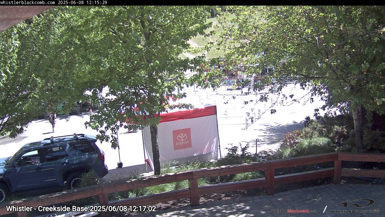 Webcam frame from Whistler - Creekside Base at 2025/06/08 12:00