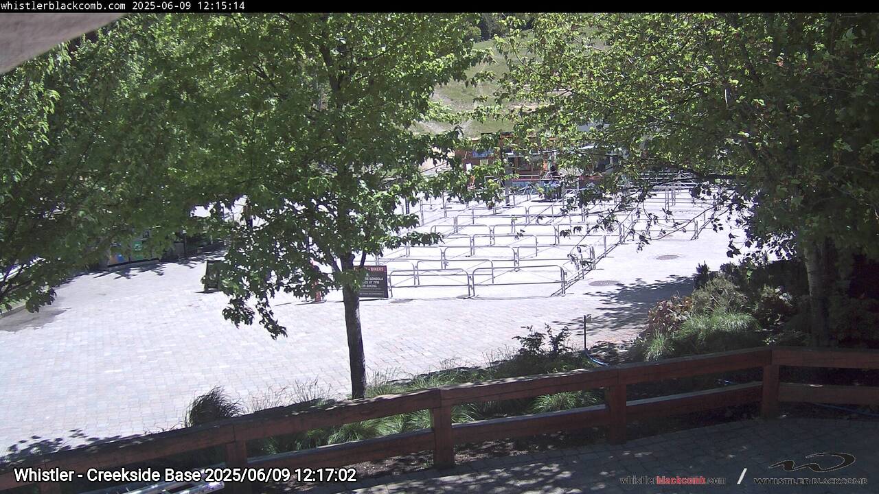 Webcam frame from Whistler - Creekside Base at 2025/06/09 12:00