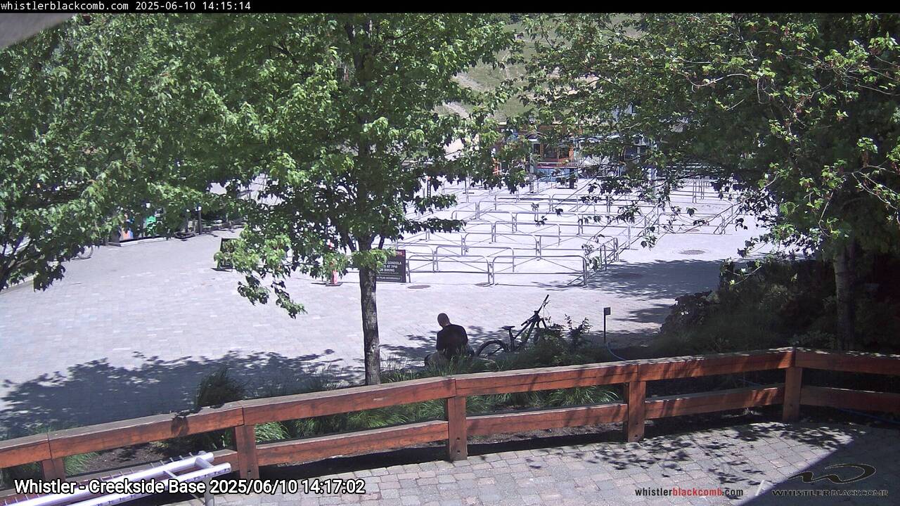 Webcam frame from Whistler - Creekside Base on 2025/06/10