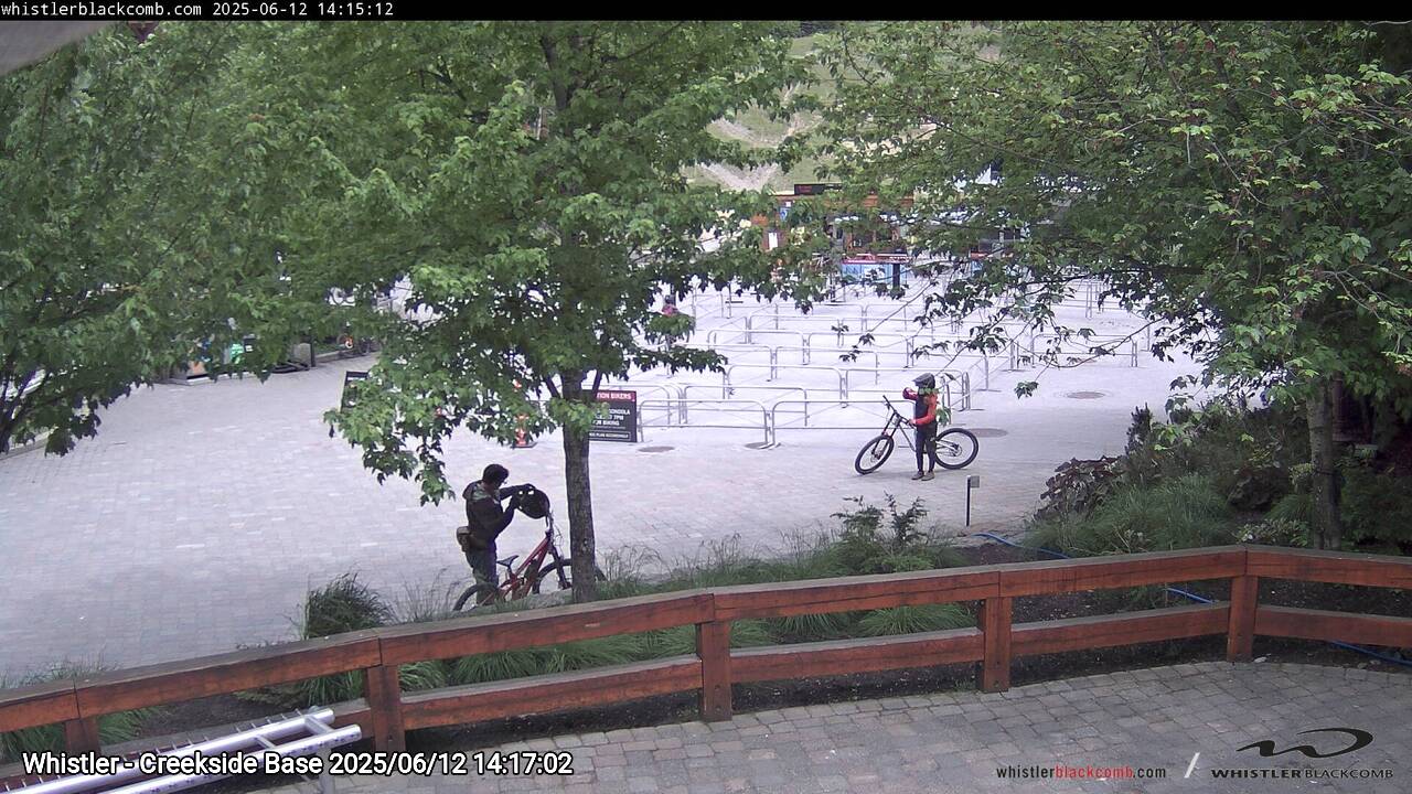 Webcam frame from Whistler - Creekside Base on 2025/06/12