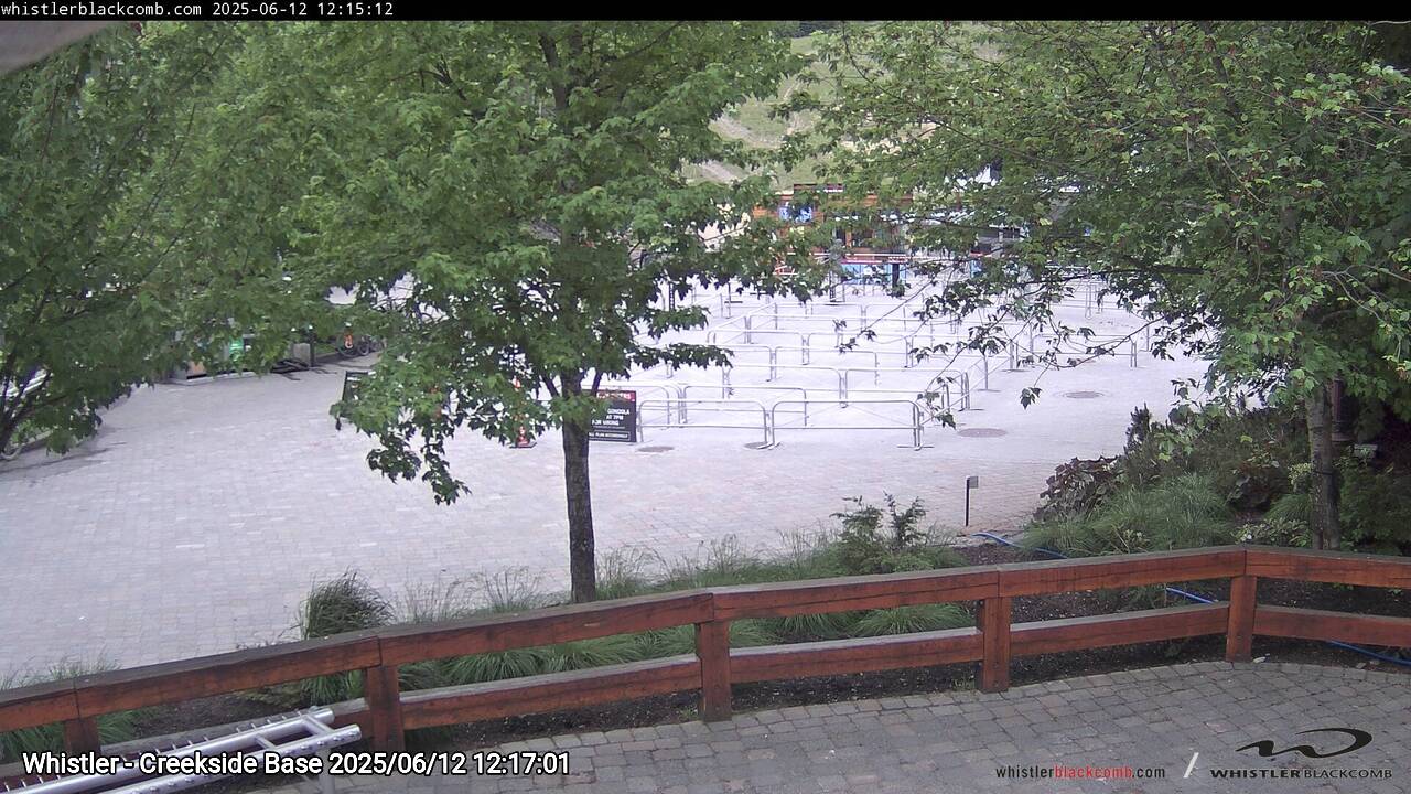 Webcam frame from Whistler - Creekside Base at 2025/06/12 12:00