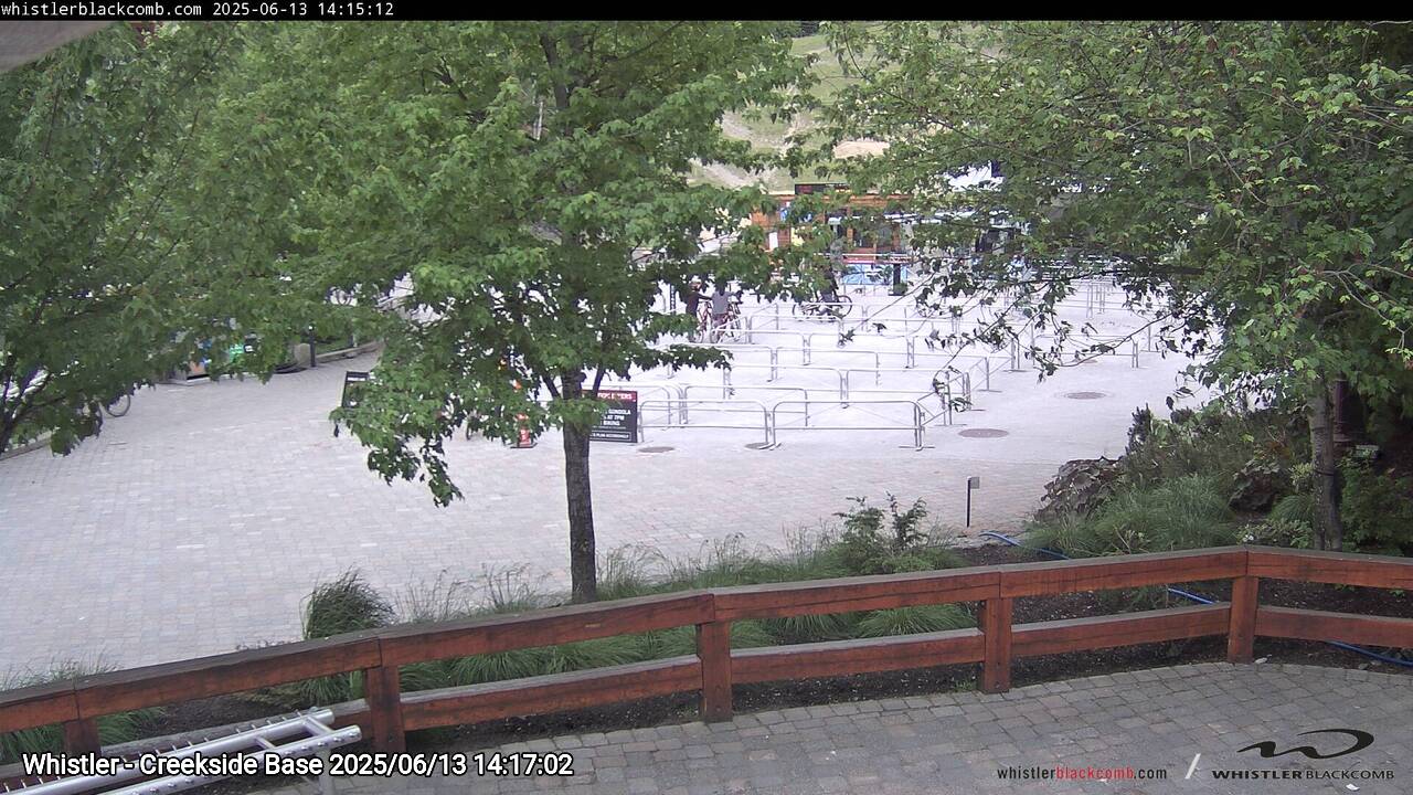 Webcam frame from Whistler - Creekside Base on 2025/06/13