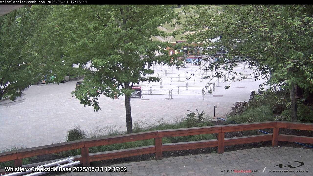Webcam frame from Whistler - Creekside Base at 2025/06/13 12:00