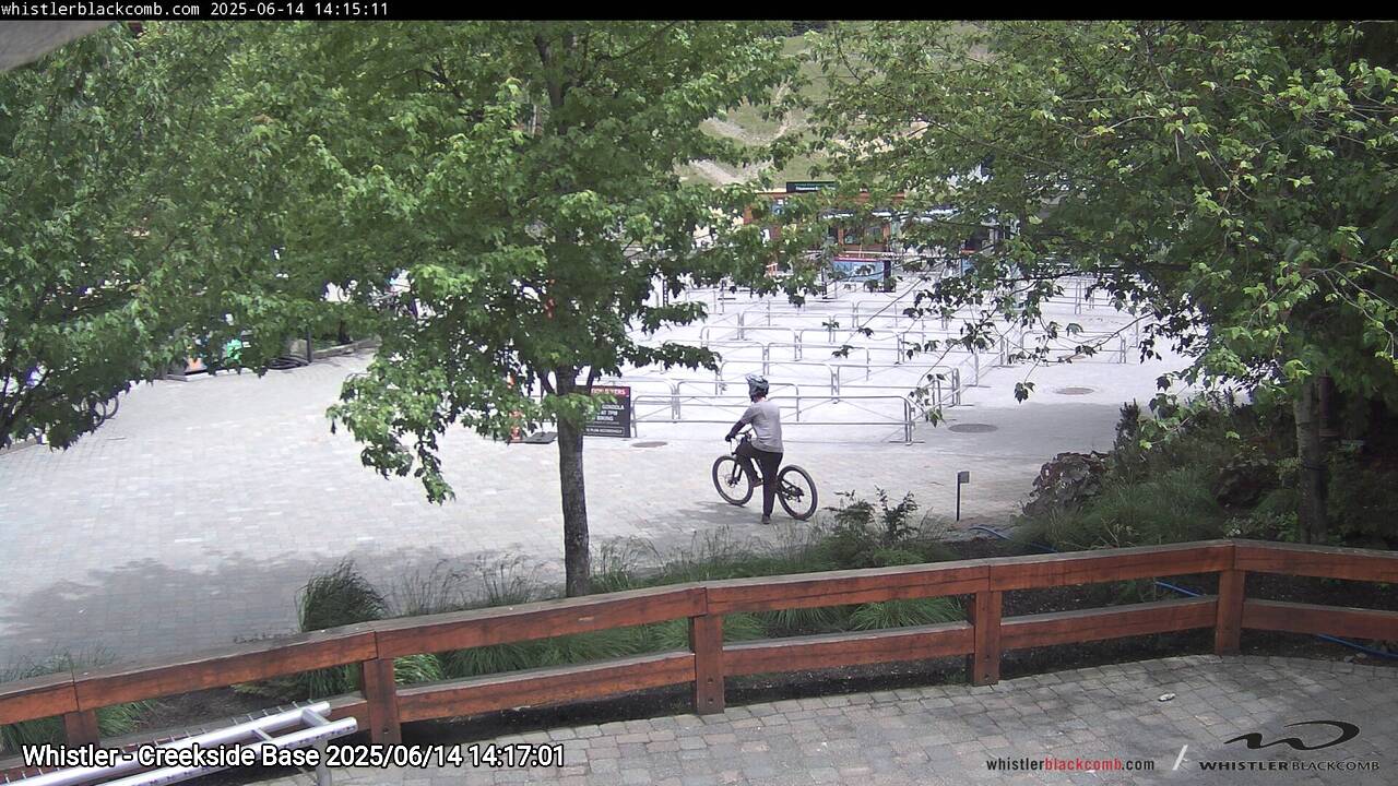 Webcam frame from Whistler - Creekside Base on 2025/06/14
