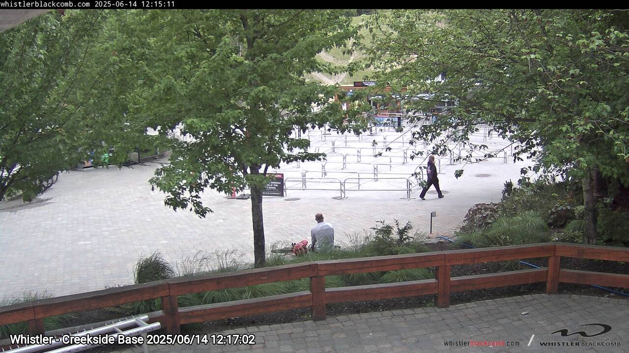 Webcam frame from Whistler - Creekside Base at 2025/06/14 12:00