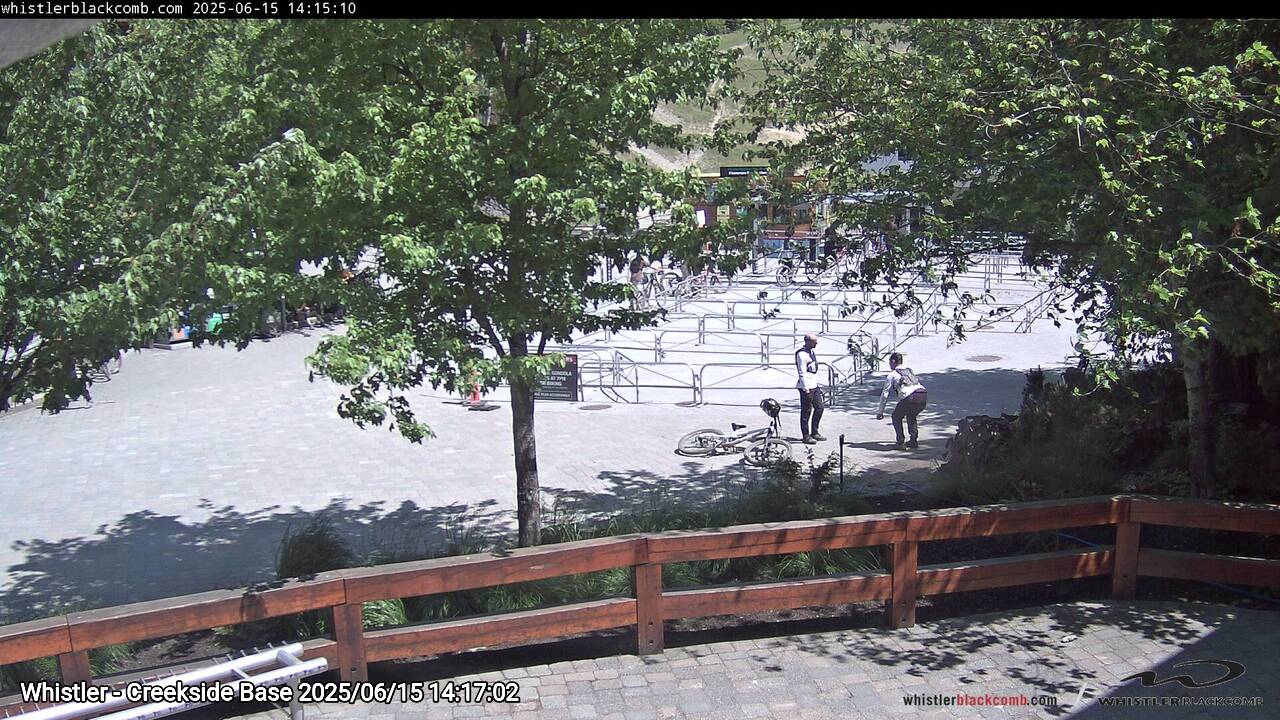 Webcam frame from Whistler - Creekside Base on 2025/06/15