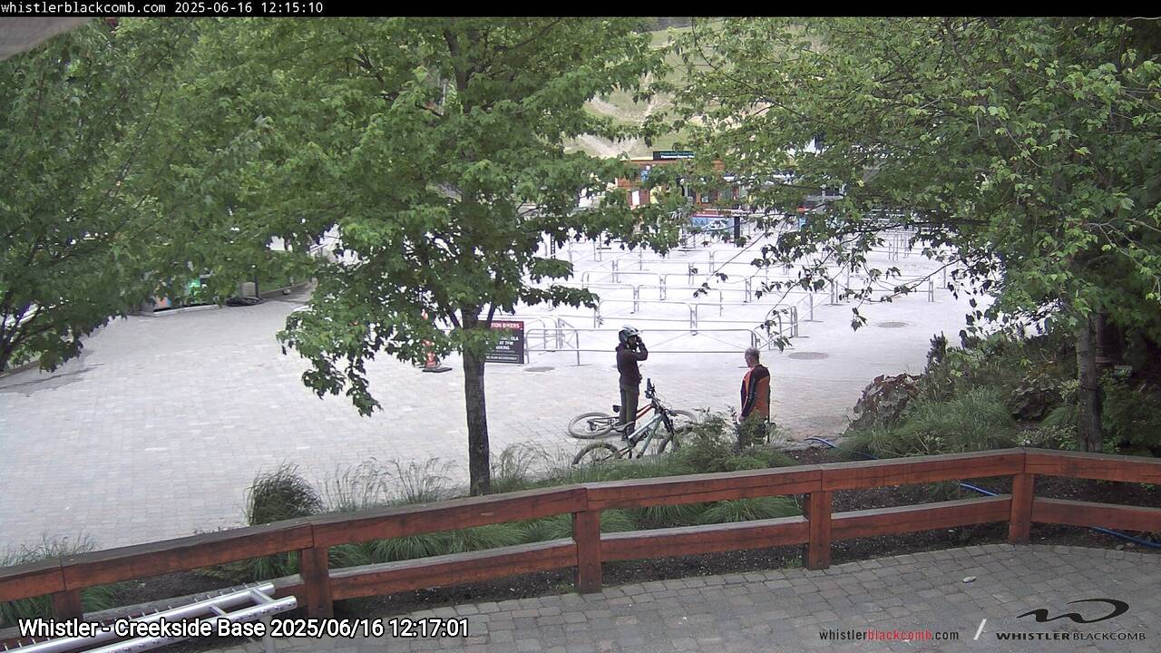 Webcam frame from Whistler - Creekside Base at 2025/06/16 12:00