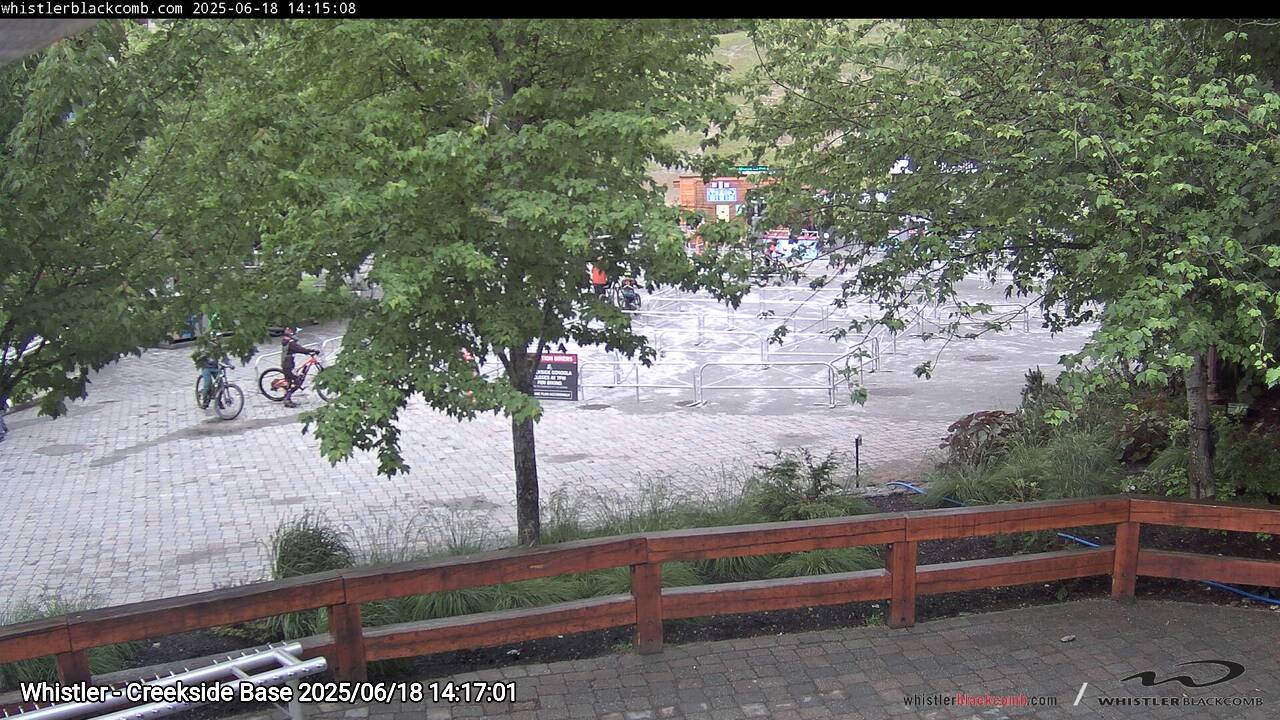 Webcam frame from Whistler - Creekside Base on 2025/06/18