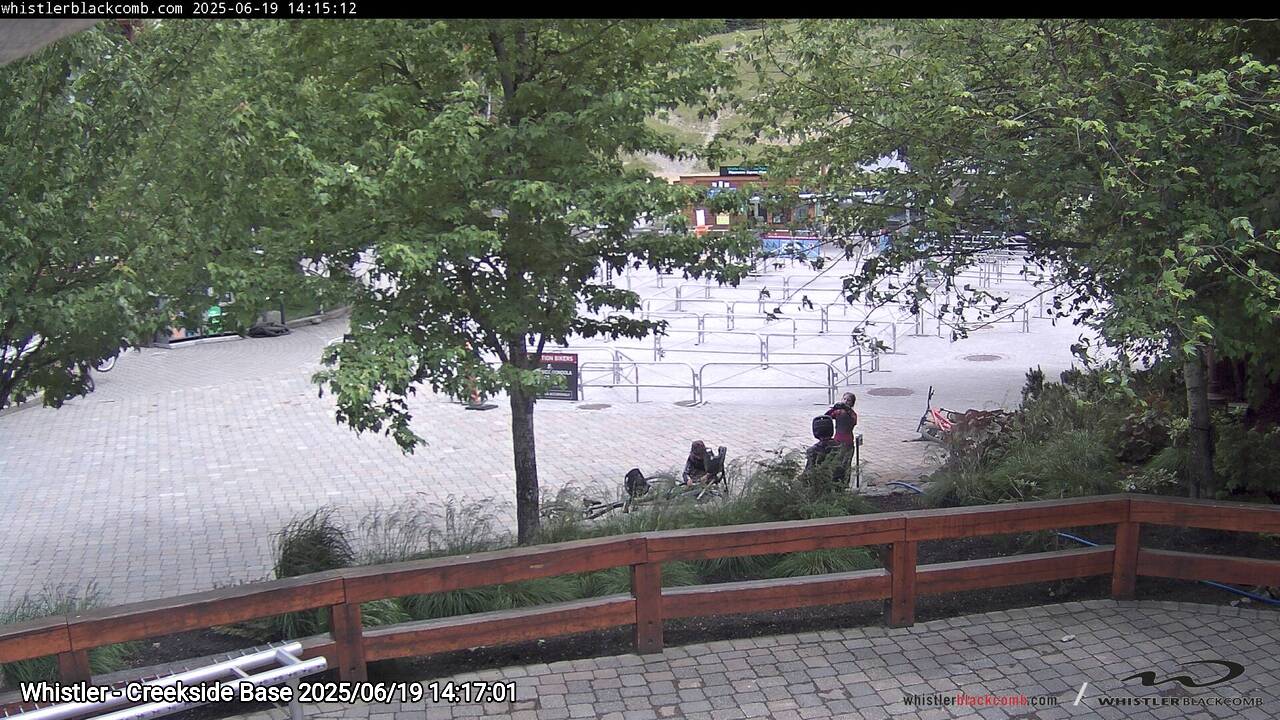 Webcam frame from Whistler - Creekside Base on 2025/06/19