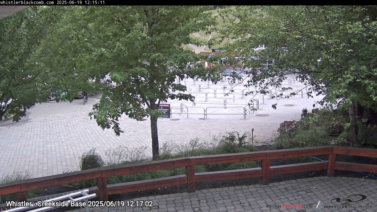 Webcam frame from Whistler - Creekside Base at 2025/06/19 12:00