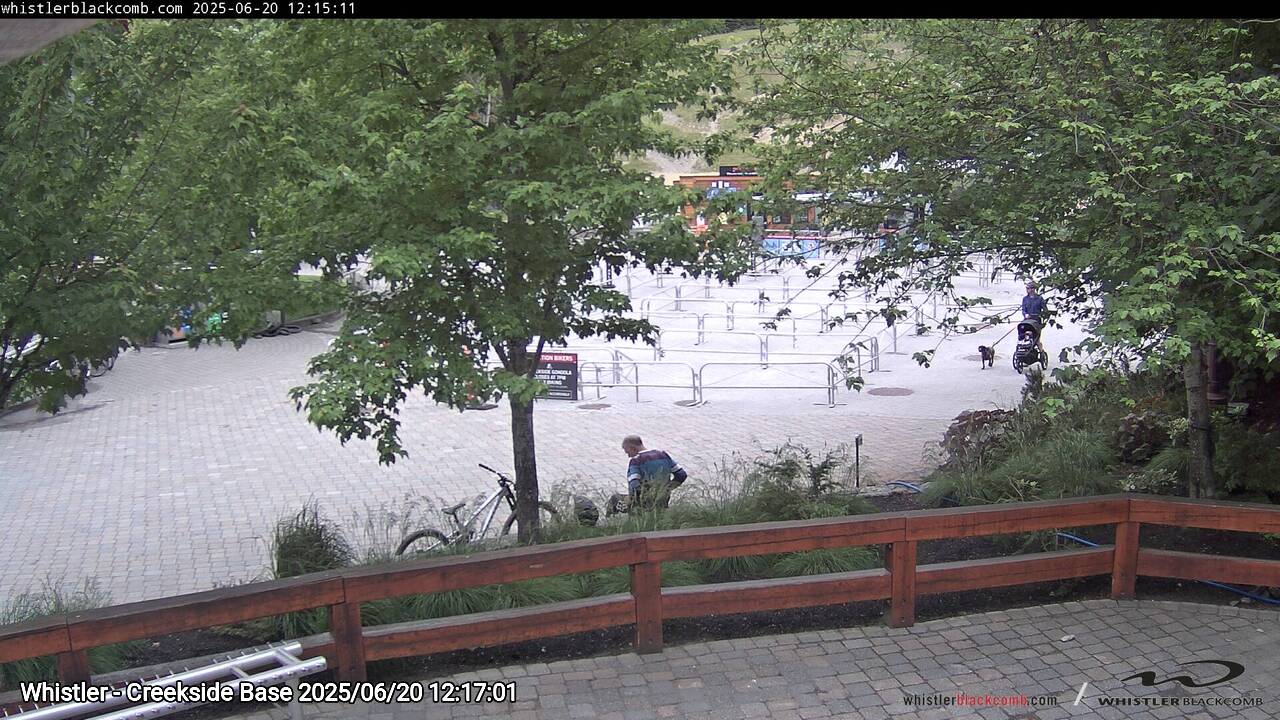 Webcam frame from Whistler - Creekside Base at 2025/06/20 12:00