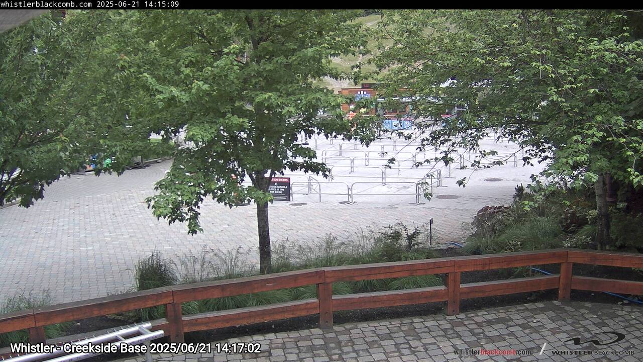 Webcam frame from Whistler - Creekside Base on 2025/06/21