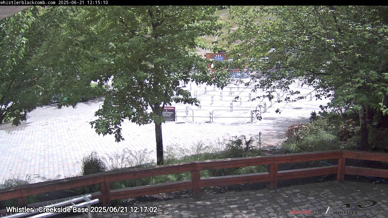 Webcam frame from Whistler - Creekside Base at 2025/06/21 12:00