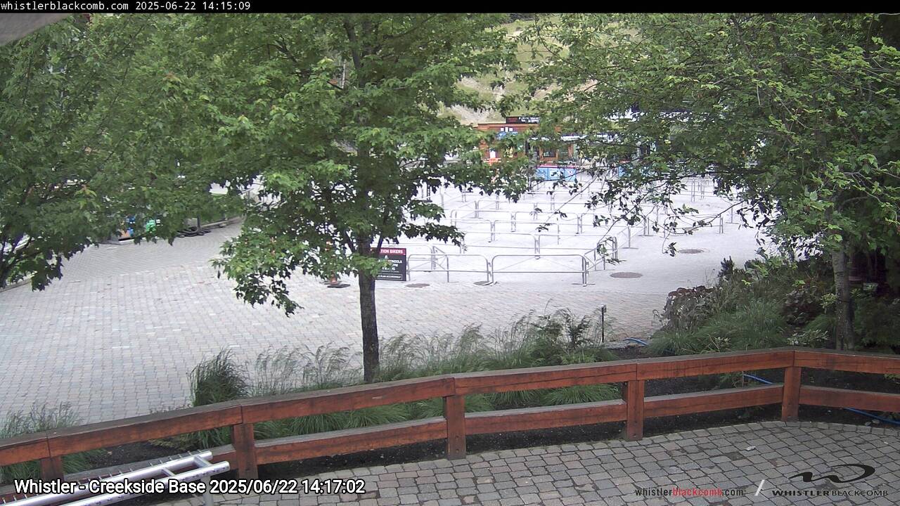 Webcam frame from Whistler - Creekside Base on 2025/06/22