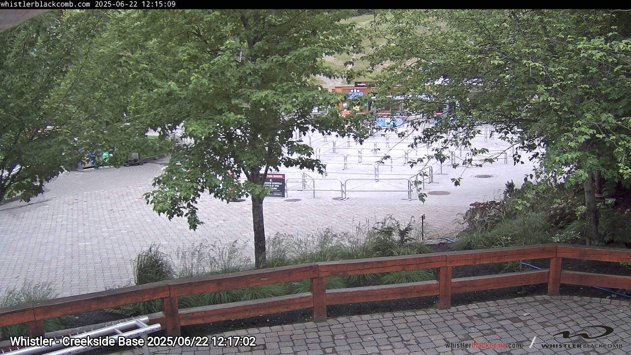 Webcam frame from Whistler - Creekside Base at 2025/06/22 12:00