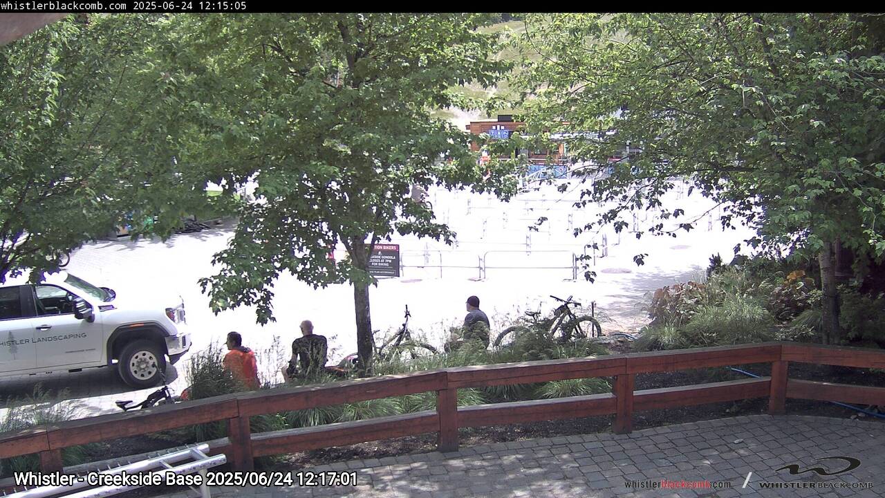 Webcam frame from Whistler - Creekside Base at 2025/06/24 12:00