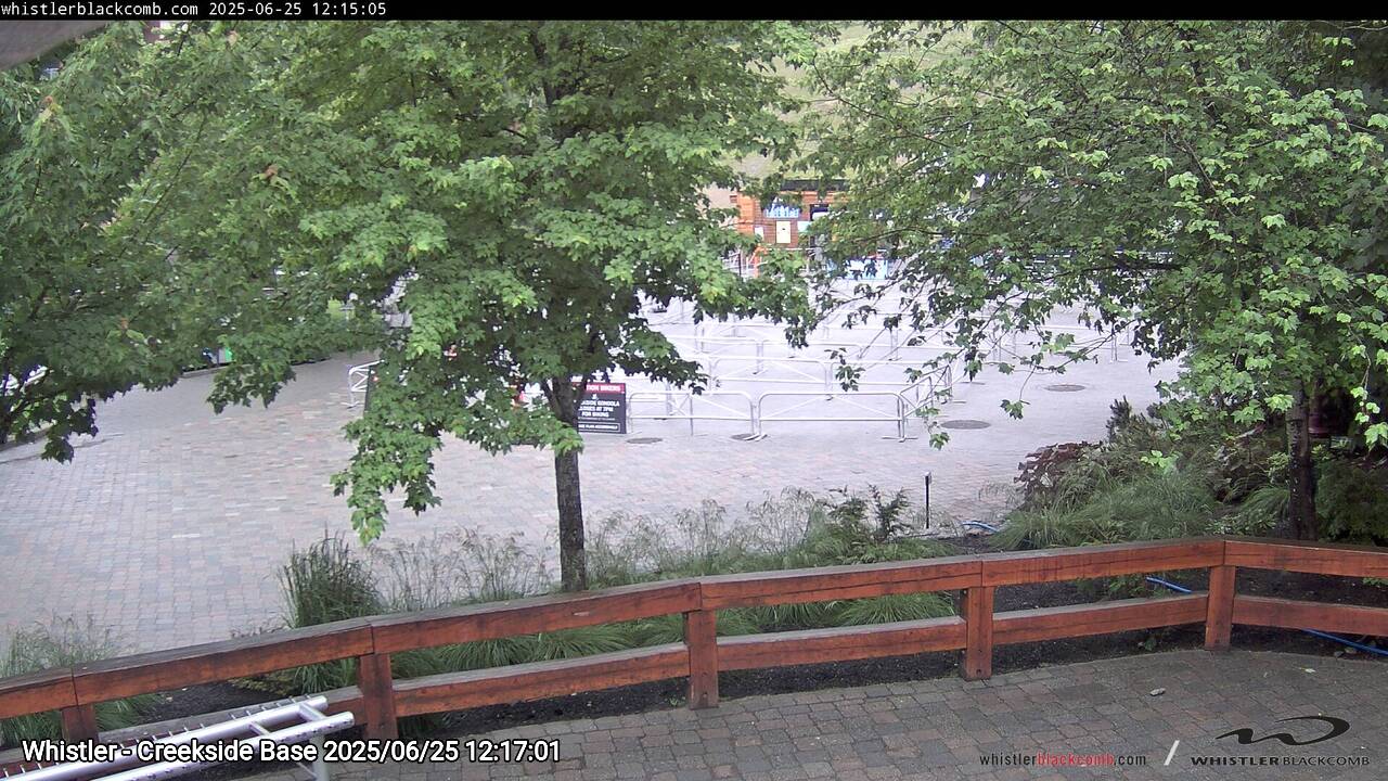 Webcam frame from Whistler - Creekside Base at 2025/06/25 12:00