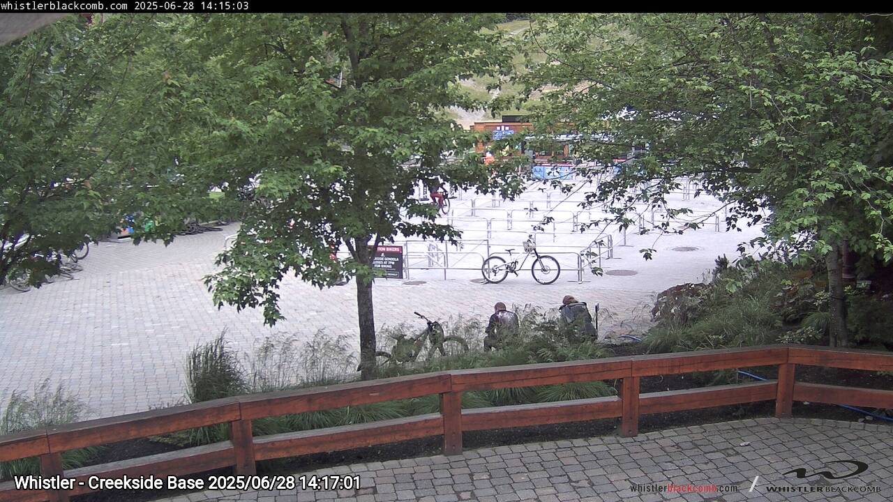 Webcam frame from Whistler - Creekside Base on 2025/06/28
