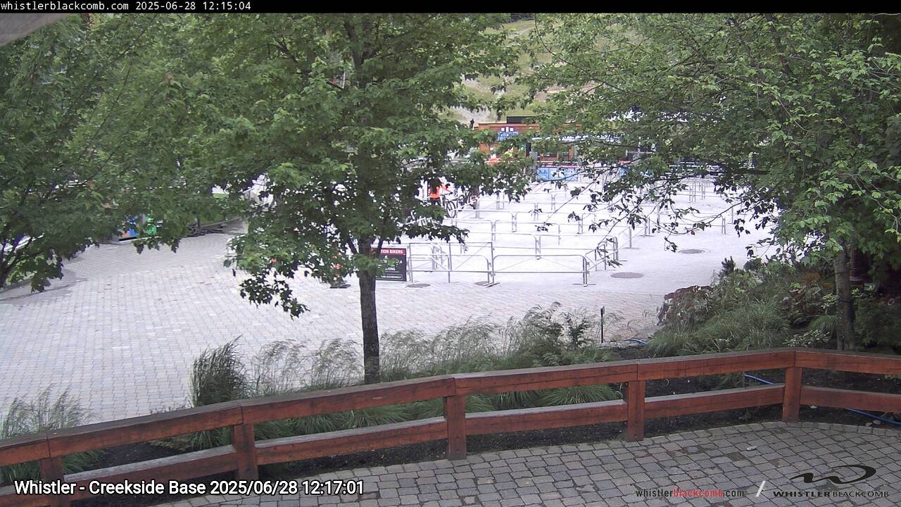 Webcam frame from Whistler - Creekside Base at 2025/06/28 12:00