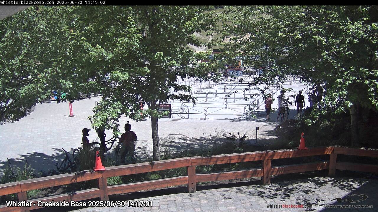 Webcam frame from Whistler - Creekside Base on 2025/06/30