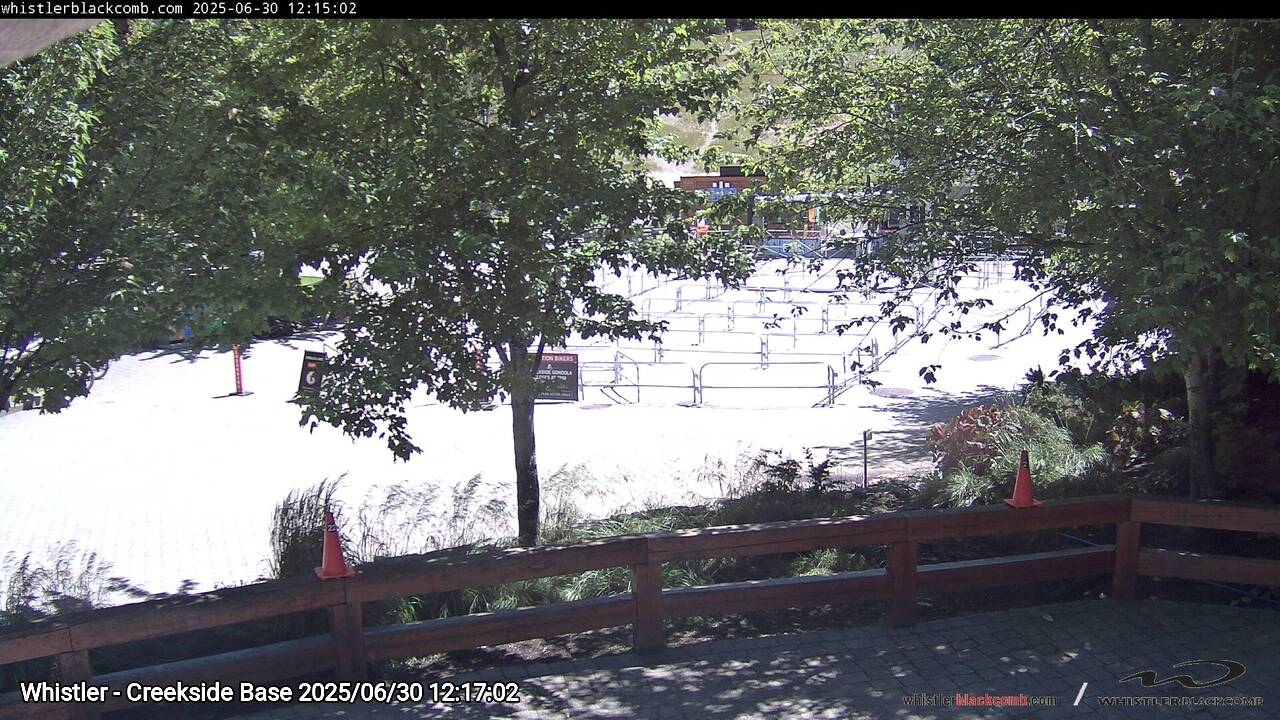Webcam frame from Whistler - Creekside Base at 2025/06/30 12:00
