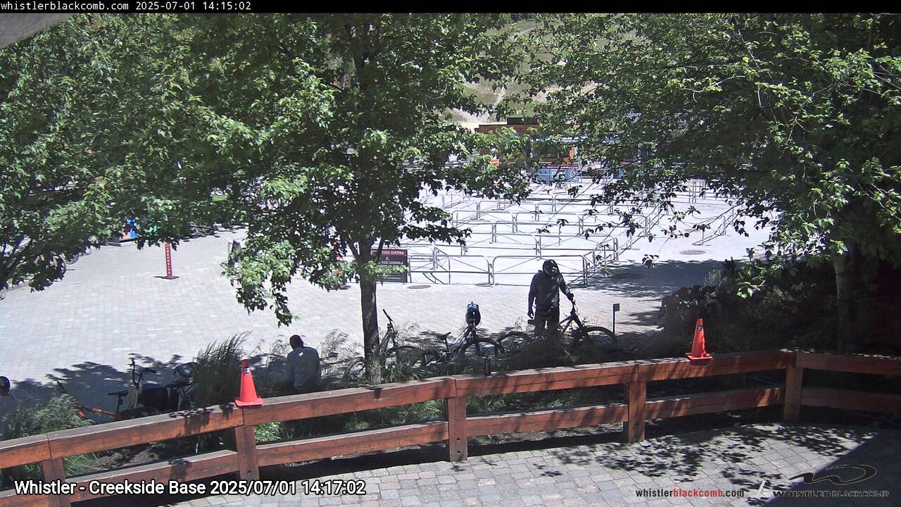 Webcam frame from Whistler - Creekside Base on 2025/07/01