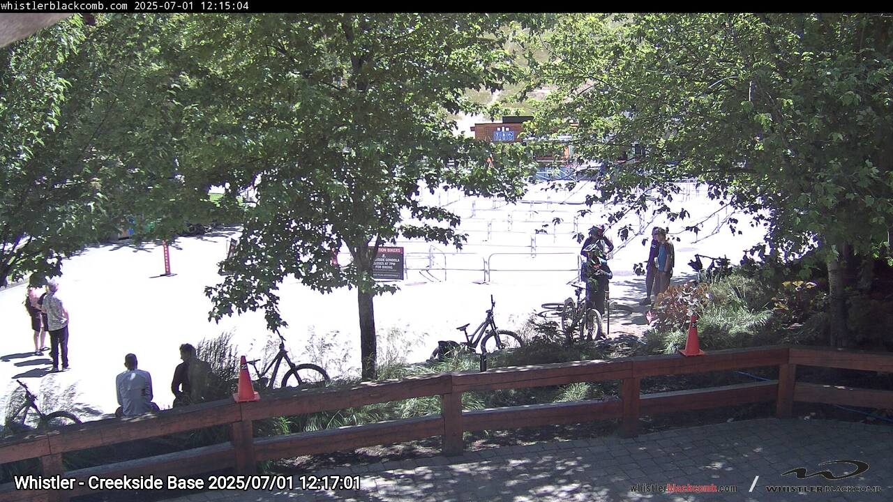 Webcam frame from Whistler - Creekside Base at 2025/07/01 12:00