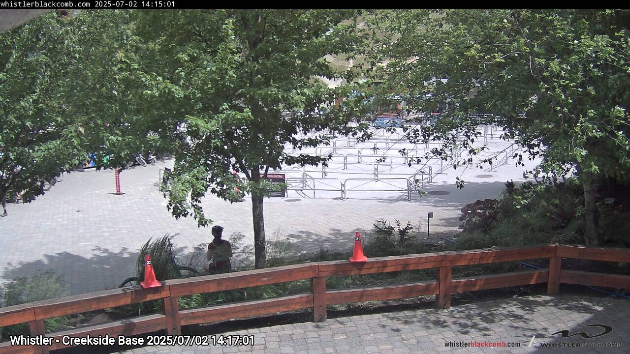 Webcam frame from Whistler - Creekside Base on 2025/07/02