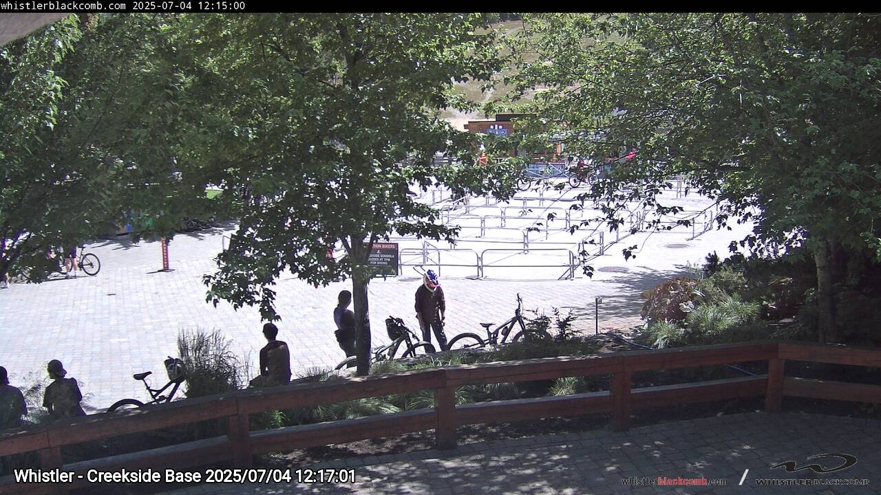 Webcam frame from Whistler - Creekside Base at 2025/07/04 12:00