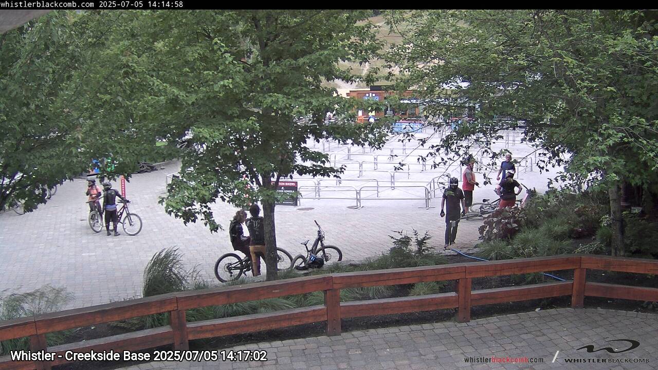 Webcam frame from Whistler - Creekside Base on 2025/07/05