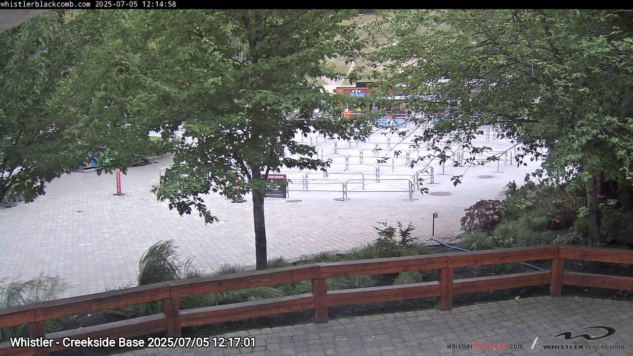 Webcam frame from Whistler - Creekside Base at 2025/07/05 12:00