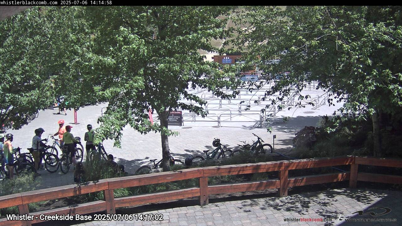 Webcam frame from Whistler - Creekside Base on 2025/07/06