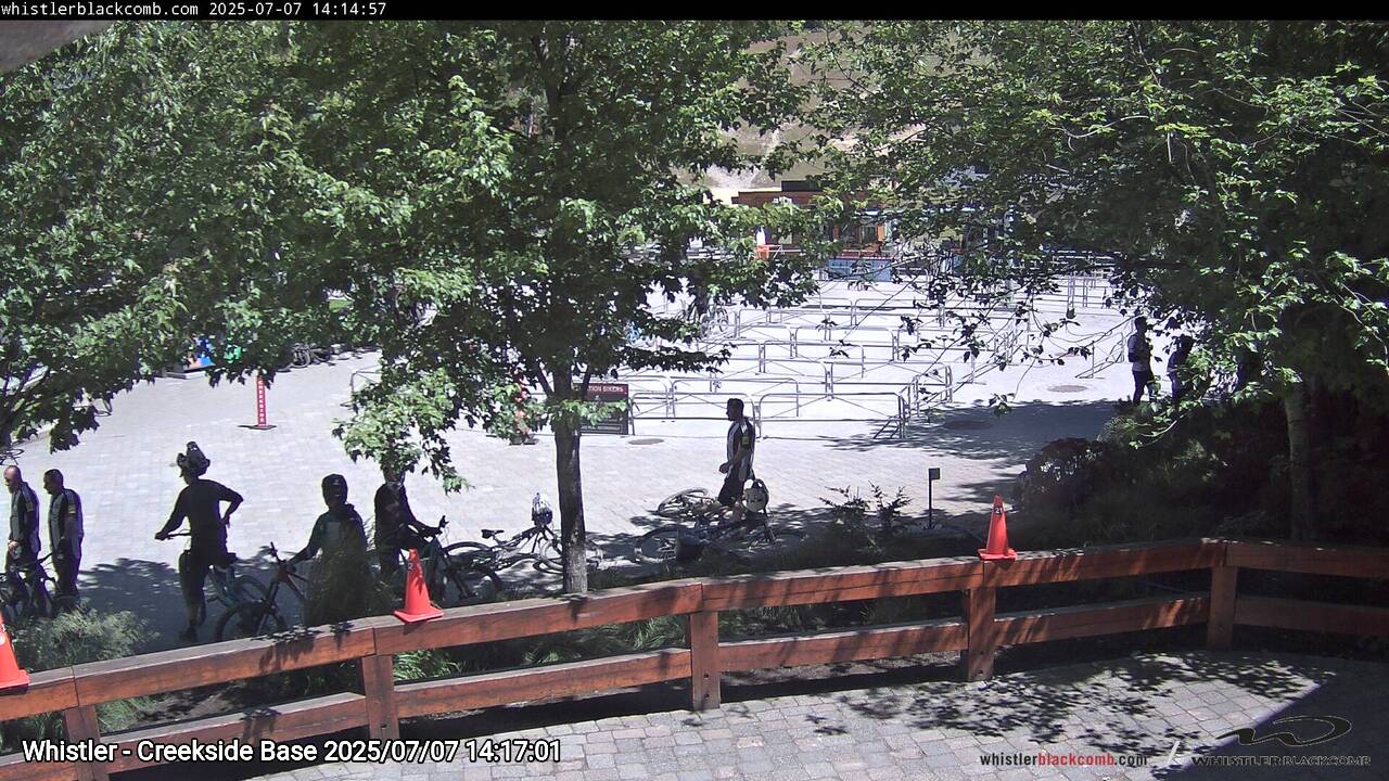 Webcam frame from Whistler - Creekside Base on 2025/07/07