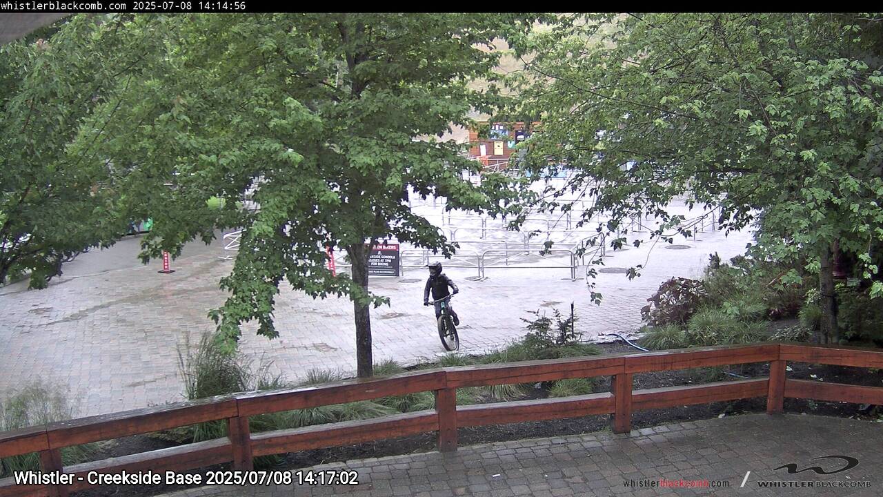 Webcam frame from Whistler - Creekside Base on 2025/07/08