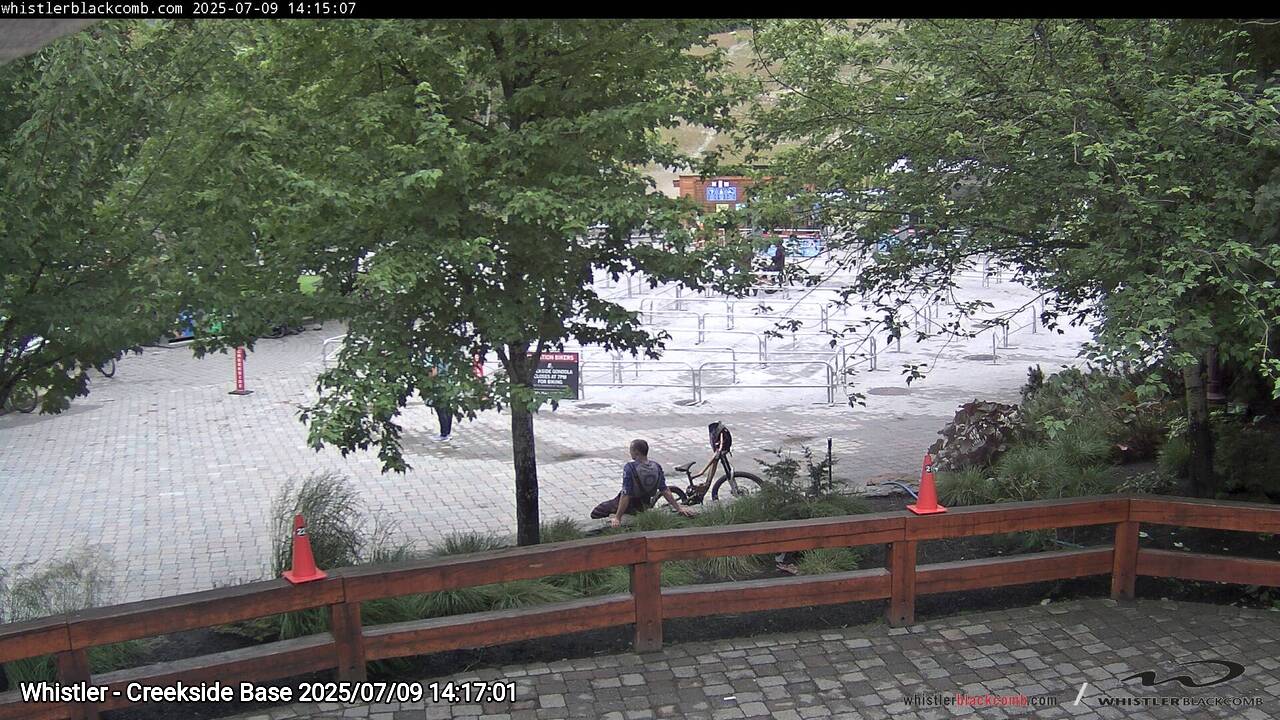 Webcam frame from Whistler - Creekside Base on 2025/07/09