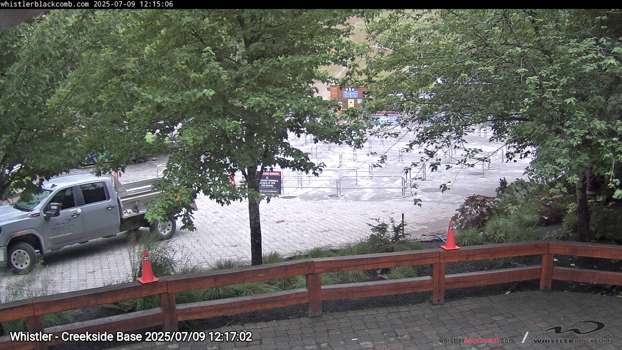 Webcam frame from Whistler - Creekside Base at 2025/07/09 12:00