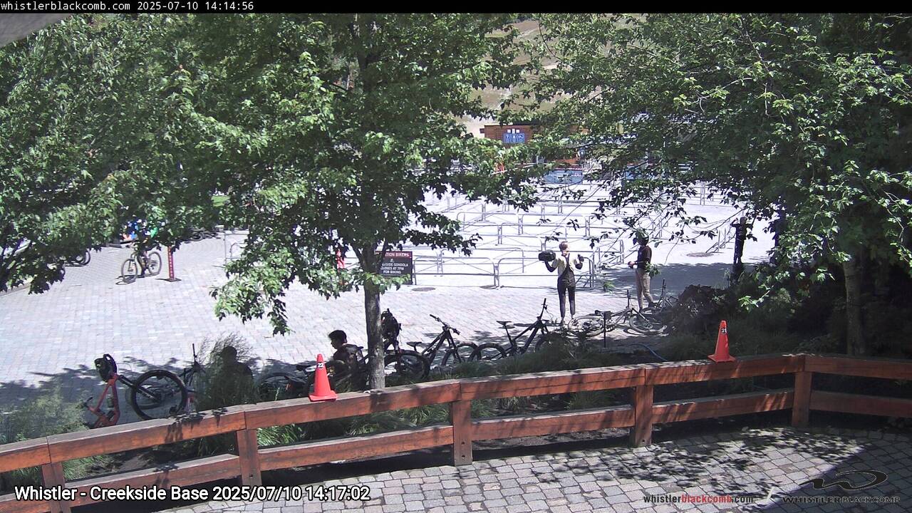 Webcam frame from Whistler - Creekside Base on 2025/07/10