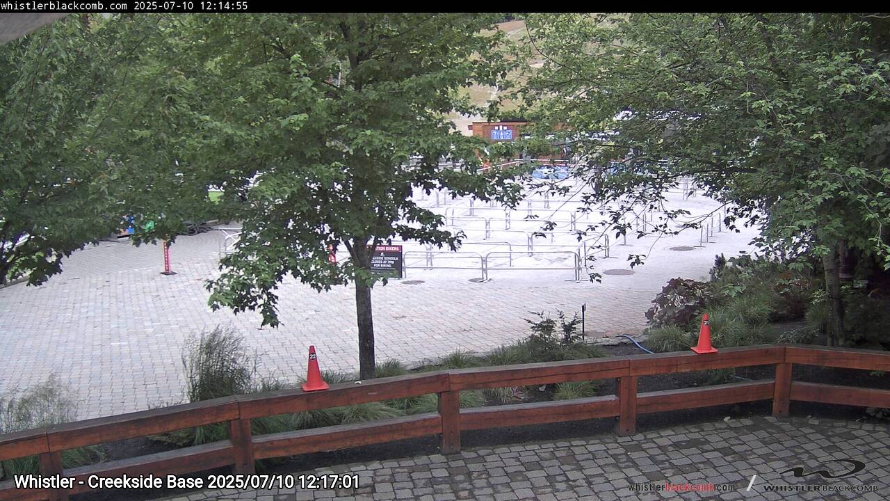 Webcam frame from Whistler - Creekside Base at 2025/07/10 12:00