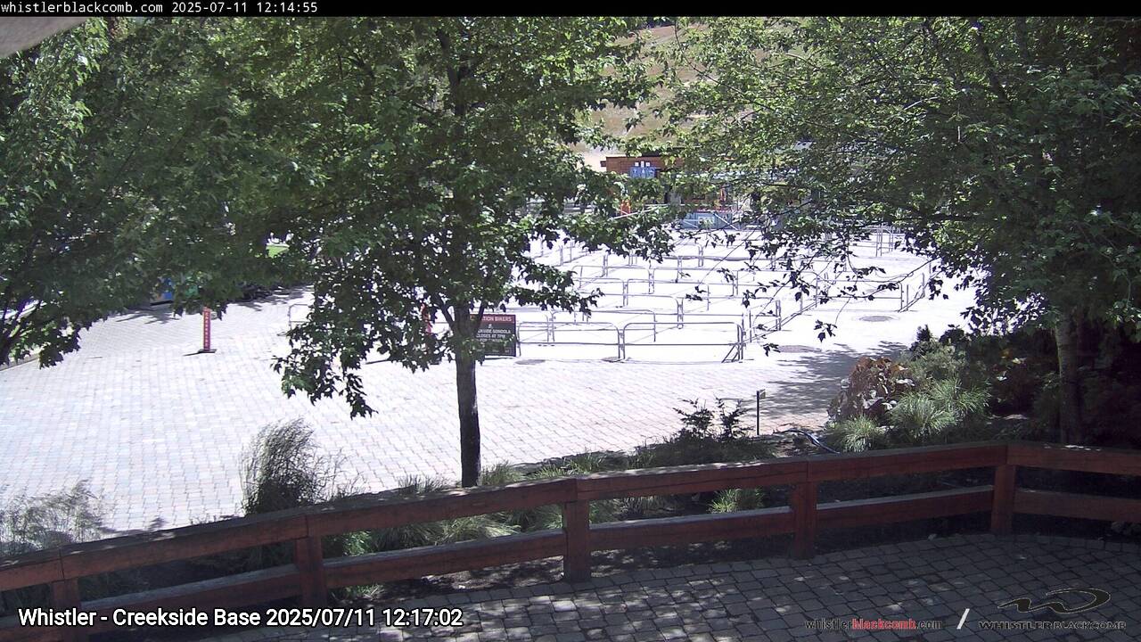 Webcam frame from Whistler - Creekside Base at 2025/07/11 12:00