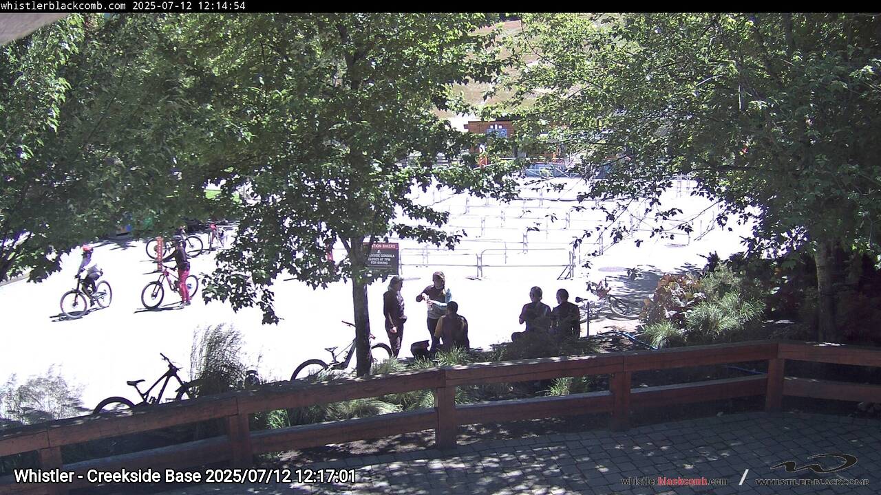 Webcam frame from Whistler - Creekside Base at 2025/07/12 12:00