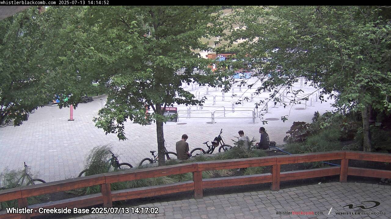Webcam frame from Whistler - Creekside Base on 2025/07/13