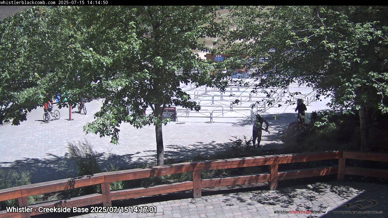Webcam frame from Whistler - Creekside Base on 2025/07/15