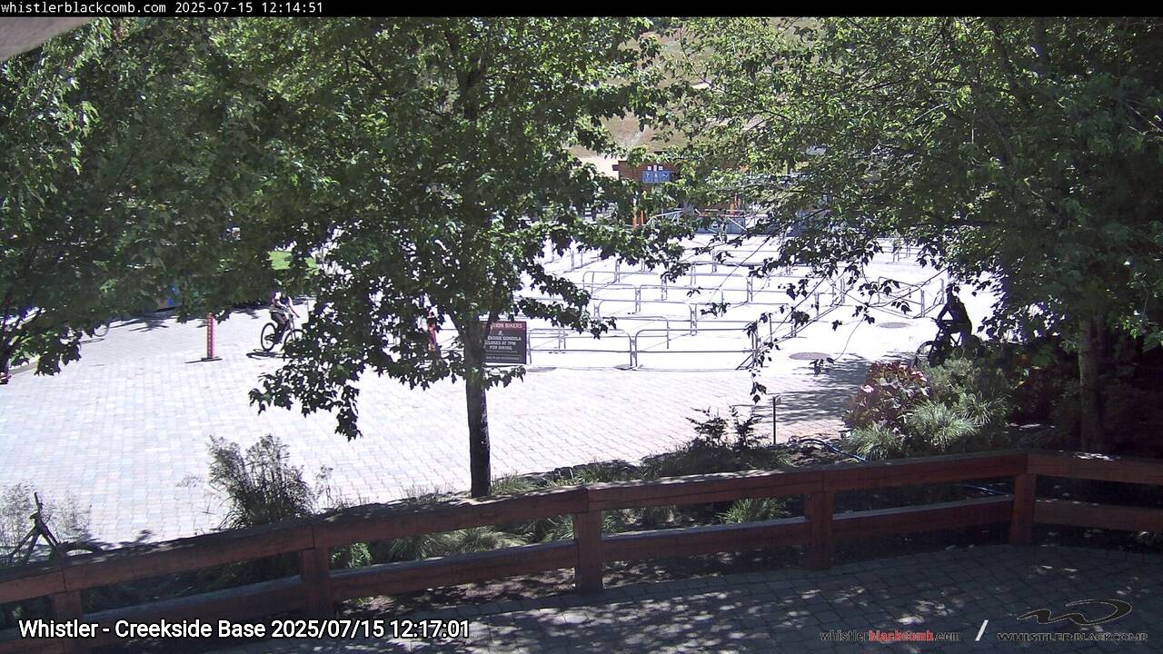 Webcam frame from Whistler - Creekside Base at 2025/07/15 12:00