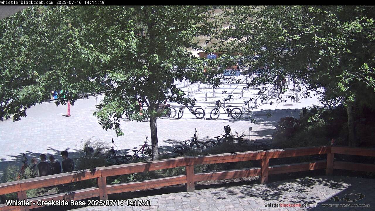Webcam frame from Whistler - Creekside Base on 2025/07/16