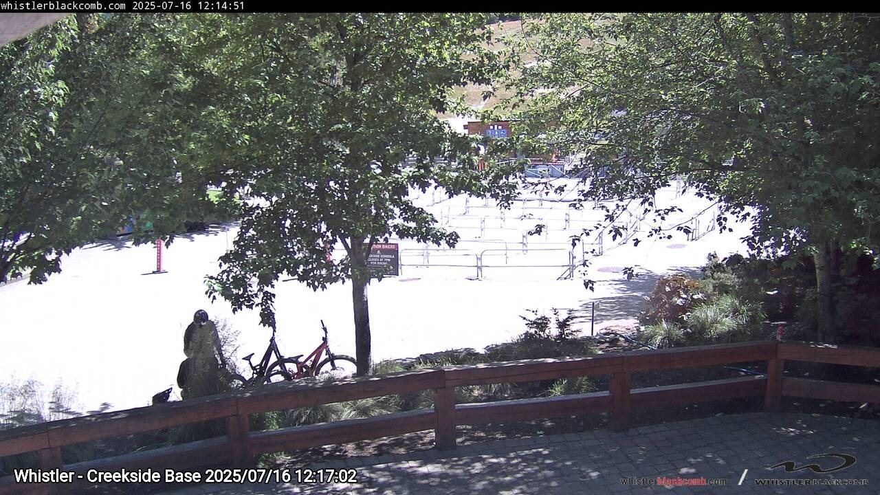 Webcam frame from Whistler - Creekside Base at 2025/07/16 12:00